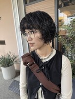 リールヘアー 大野城店(rire hair)&nbsp;地毛を活かしたリップラインボブ×ニュアンスパーマ