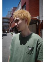 ディスデイバイネルケ 立川(Thisday by nelke)&nbsp;ブリーチブロンドスパイキーショートメンズ立川