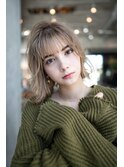 AUSTIN☆外ハネボブアッシュブラウンネオウルフツイストパーマ