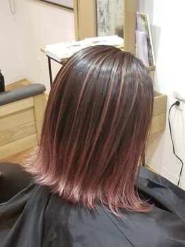 ファヴォリヘアー(favori hair) バレイヤージュ/ピンク