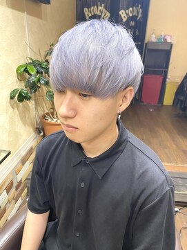 サムブリッジ(SOMEBRIDGE) 韓流メンズマッシュ × ホワイトシルバーカラー （SOMEBRIDGE）