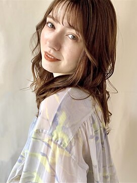 テラス 銀座(terrace) ニュアンスウェーブ×ピンクブラウン