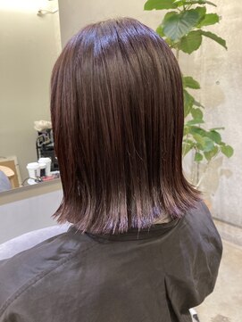 ベイル 登戸(Baill) 大人可愛い30代40代50代 ナチュラルボブ×チェリーブラウン登戸