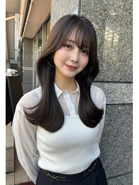 ロンド マーレ 天神大名店(Lond mare) 韓国くびれヘア/フェミニンロング/韓国ヘア/チェリーブラウン
