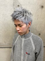 オーシャントーキョー ホワイト(OCEAN TOKYO WHITE) メンズショート/ハイトーン/ツーブロック無し/シルバーアッシュ