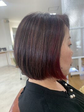 ヘアー グリース(hair GREASE) インナーレッドショートボブ