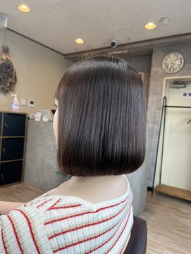 ナチュラルリーフ 仙台駅前店(Natural leaf) 【魔法の縮毛矯正ケアルーガ】×ボブ