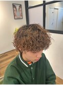 くるくるポップコーンパーマ
