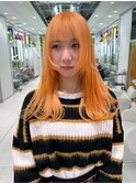 オレンジカラーケアブリーチハイトーンブロンド