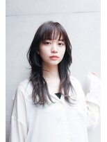 カミカガク&nbsp;フルバング×セミロング×レイヤースタイル　似合わせカット