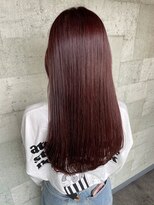 ビスクヘアデザイン(bisq hair design)&nbsp;ロング/セミロング/ピンクブラウン/レッドカラー/艶感/髪質改善