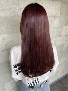 ビスクヘアデザイン(bisq hair design) ロング/セミロング/ピンクブラウン/レッドカラー/艶感/髪質改善