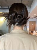 【あきら】ヘアセットカチモリお団子ヘアパーティーヘア成人式
