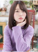 斜めバング大人可愛いツヤ髪エアストレートc6北浦和20代30代40代