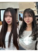 白川20代30代40代小顔カット大人かわいいくびれレイヤー前髪韓国