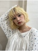 ブロンドボブ×海外ガール風アレンジ♪