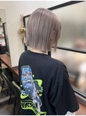 シルバーグレー_切りっぱなしボブ