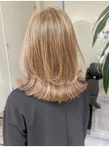 くびれショートボブ40代50代グレイカラー白髪染め白髪ぼかし