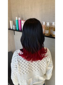 トリコ(ToricO) グラデーションカラー チェリーレッド ワインレッド 暖色系