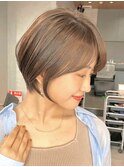 30代40代大人女性/前髪ありショートボブ/ショートヘア/髪質改善
