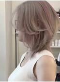 くびれヘア/アプリコットオレンジ/夏/ハイライトカラー[銀座駅]