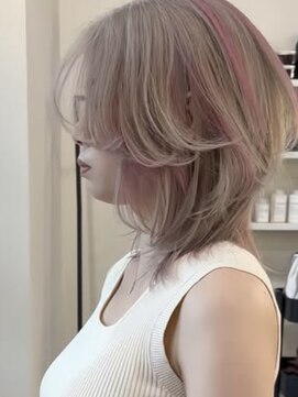 ラキング ギンザ トウキョウ(LAKING GINZA) くびれヘア/アプリコットオレンジ/夏/ハイライトカラー[銀座駅]