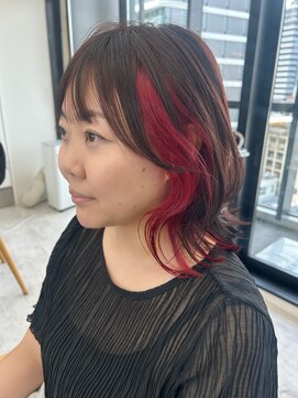 ビューナゴヤ 名駅(VIEW NAGOYA) レイヤーカット/くびれヘア/インナーカラー/外ハネレイヤー
