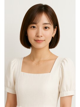 エシカル(ethical) シースルーバングのボブ×ナチュラルブラウン（7トーン）