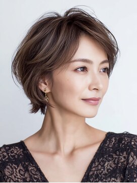 ハーツ(Heart's) 白髪ぼかし似合わせ大人ショート30代40代50代60代◎