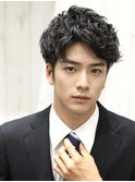 新潟万代メンズ専門バーバーショートパーマビジネスアップバング