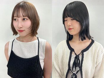 イロウ 天神大名店(IROW)の写真/【*カット+カラー+TR¥7700*】360度可愛い抜け感スタイルをご提案*ショートボブ/レイヤーも人気の天神美容室