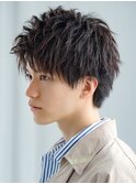 那覇/刈り上げセンターパート/波巻きツイストスパイラル