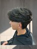 【ナチュラルパーマ】メンズカット＋ニュアンス/フェザーパーマ＋tr ￥12,000