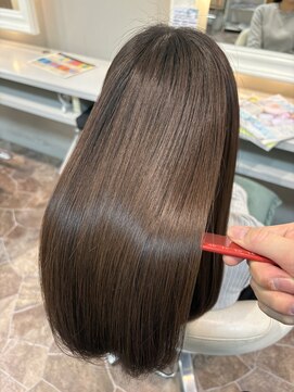 ズッソ アヴェダ 熊本店(ZUSSO AVEDA) 透明感オリーブベージュ_髪質改善カラー