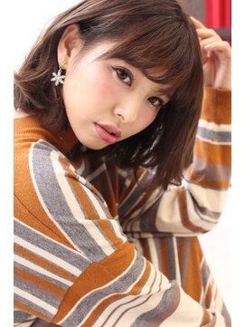 高槻 レイヤー 顔周りカット カラー 学割U24