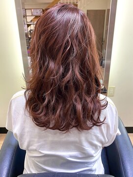 ミューズアヴェダ 浜町店(MUSE AVEDA) ゆるふわピンクブラウンミディアムレイヤー
