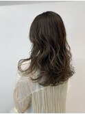 《大人可愛い◎》オリーブグレージュ×艶ロング【大宮】