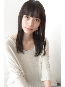 ダル 渋谷/表参道(DAL.) シースルーバンググレージュストレートセミロング【DAL.萩原】