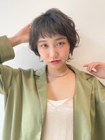 ハピネス 王寺店(Happiness) 大人可愛い 20代30代 ショート ニュアンスパーマ 耳かけ