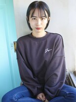 バース(BIRTH)&nbsp;天神【BIRTH】くすみブルー×透けバング耳かけショート