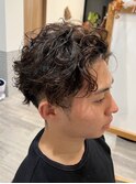 刈り上げツーブロック・スパイラルパーマ