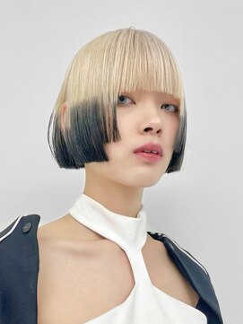 レコ 渋谷(LECO) コントラストボブ×ブラック&ホワイト