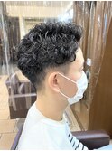 宮城リョータ風パーマ スペインカール ツイスパ フェード