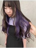 インナーカラー○パープルカラー○顔周りカット