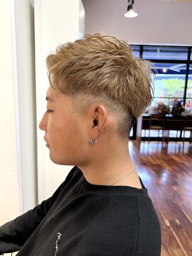 ルーム(Room) メンズカット/ダブルカラーミルクティーベージュ/メンズショート