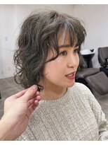 シンス(Since)&nbsp;ドライスタイル/くるっとパーマ/ウェーブ/オリーブグレージュ