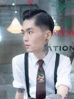 ケアリー 千葉ニュータウン中央(Carelly) ツイストパーマ七三オールバックマッシュウルフスリークショート