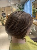 白髪ぼかしベージュハイライト