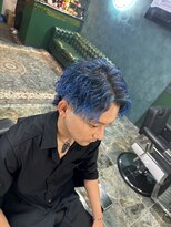 トライブ(TRIBE)&nbsp;ブルーグラデーションカラー/ウェーブパーマ