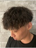 メンズマッシュツイストスパイラルパーマ